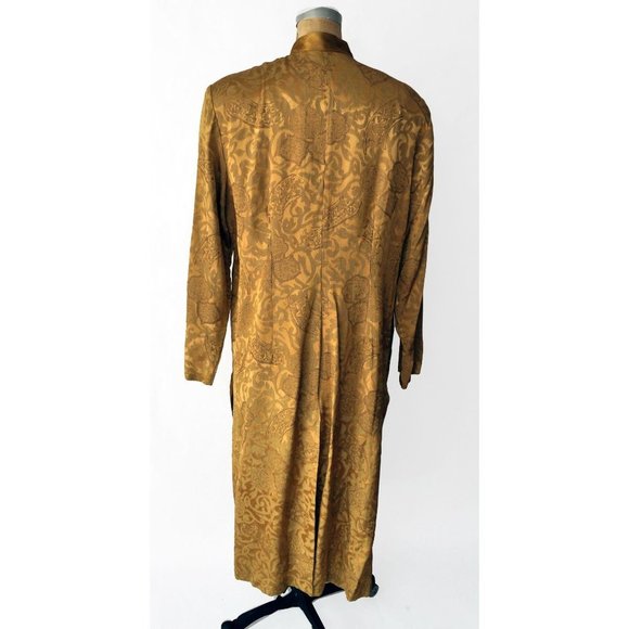Vintage 70s Golden Asian Frog Button Long Jacket - Picture 4 of 6